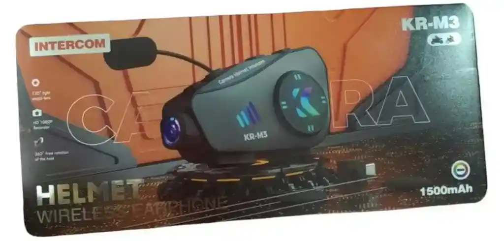 Intercomunicador Con Camara Radio Kr M3 Moto Casco