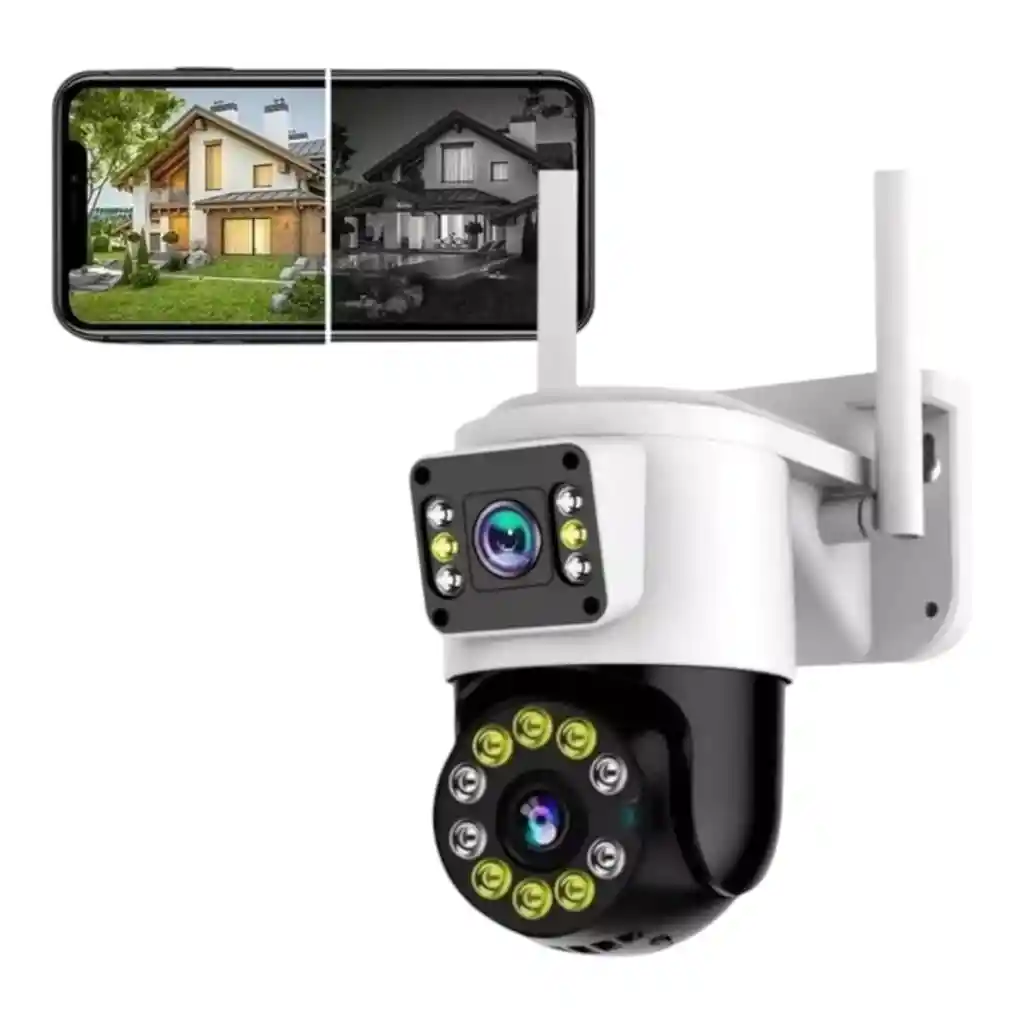 Cámara De Seguridad Exterior Doble Lente Wifi Tc193-ed2d5-xc