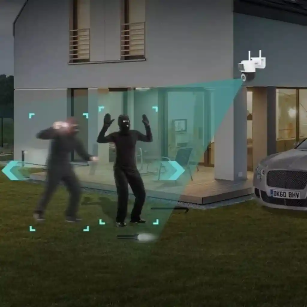 Cámara De Seguridad Exterior Doble Lente Wifi Tc193-ed2d5-xc