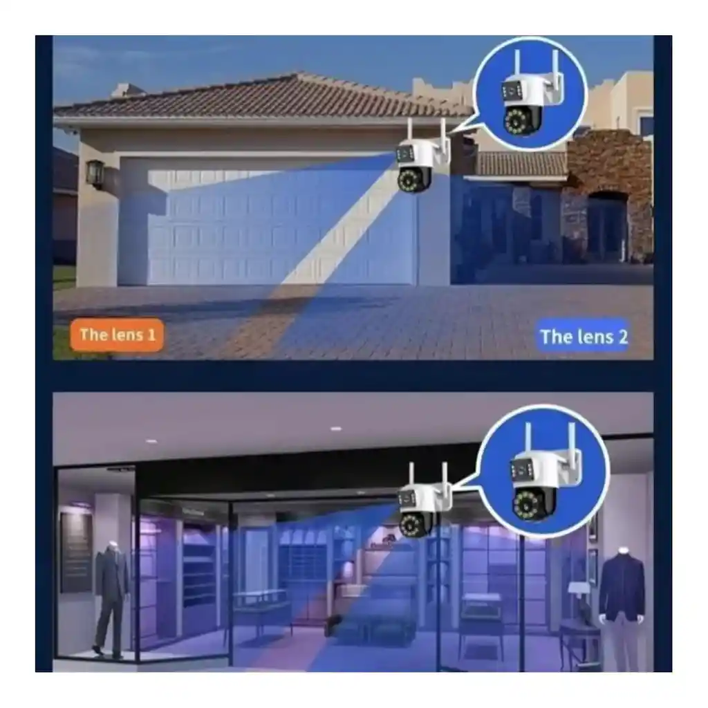 Cámara De Seguridad Exterior Doble Lente Wifi Tc193-ed2d5-xc