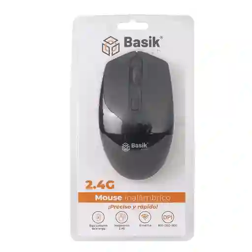 Mouse Inalambrico Basik Tech Negro