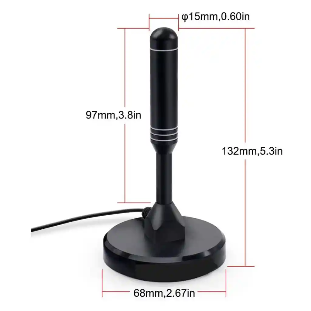 Antena Tdt Full Hd Con Cable De 5m