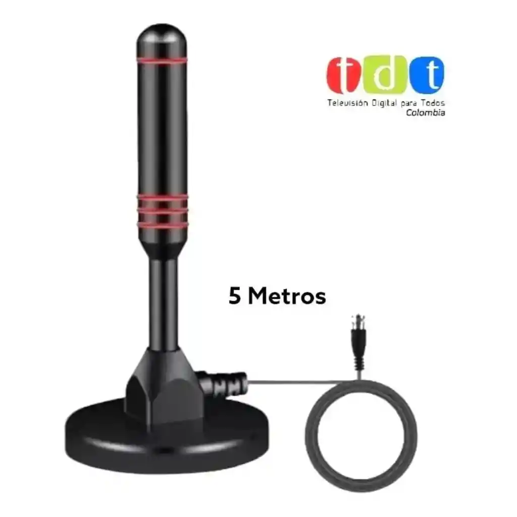 Antena Tdt Full Hd Con Cable De 5m