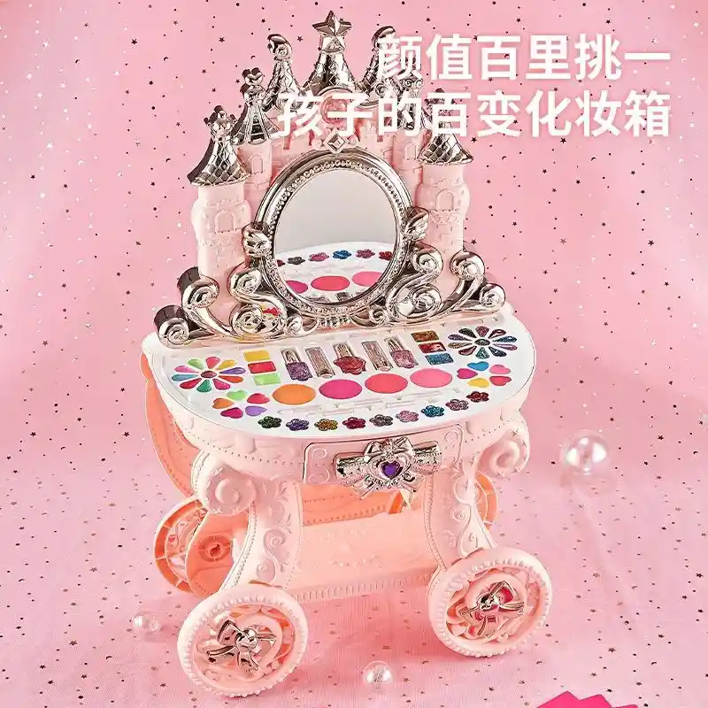 Tocador De Maquillaje Para Niñas Estilo Princesa Con Luz Y Sonido