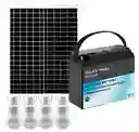 Bateria Recargable Portatil + Bombillos + Panel Solar Gd12240