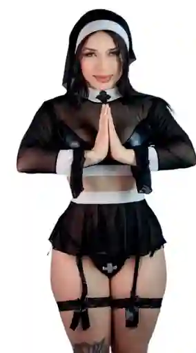Disfraz De Monja Lenceria Erotica Para Mujer Ds010