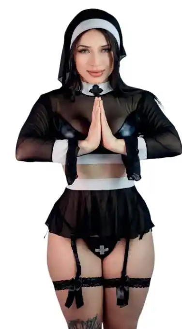 Disfraz De Monja Lenceria Erotica Para Mujer Ds010