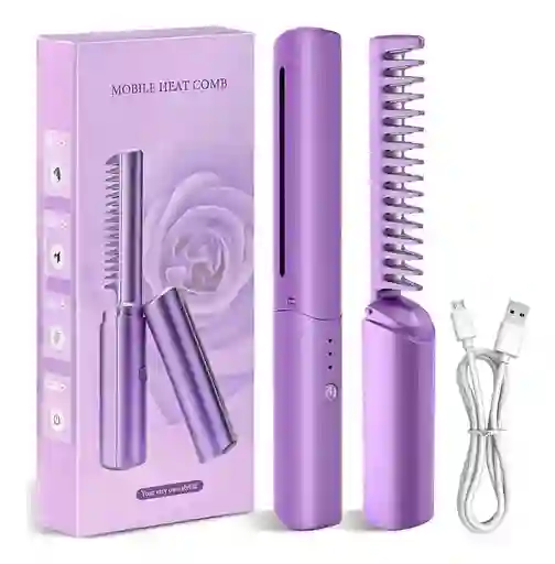 Plancha De Cabello Recargable Usb 2 En 1