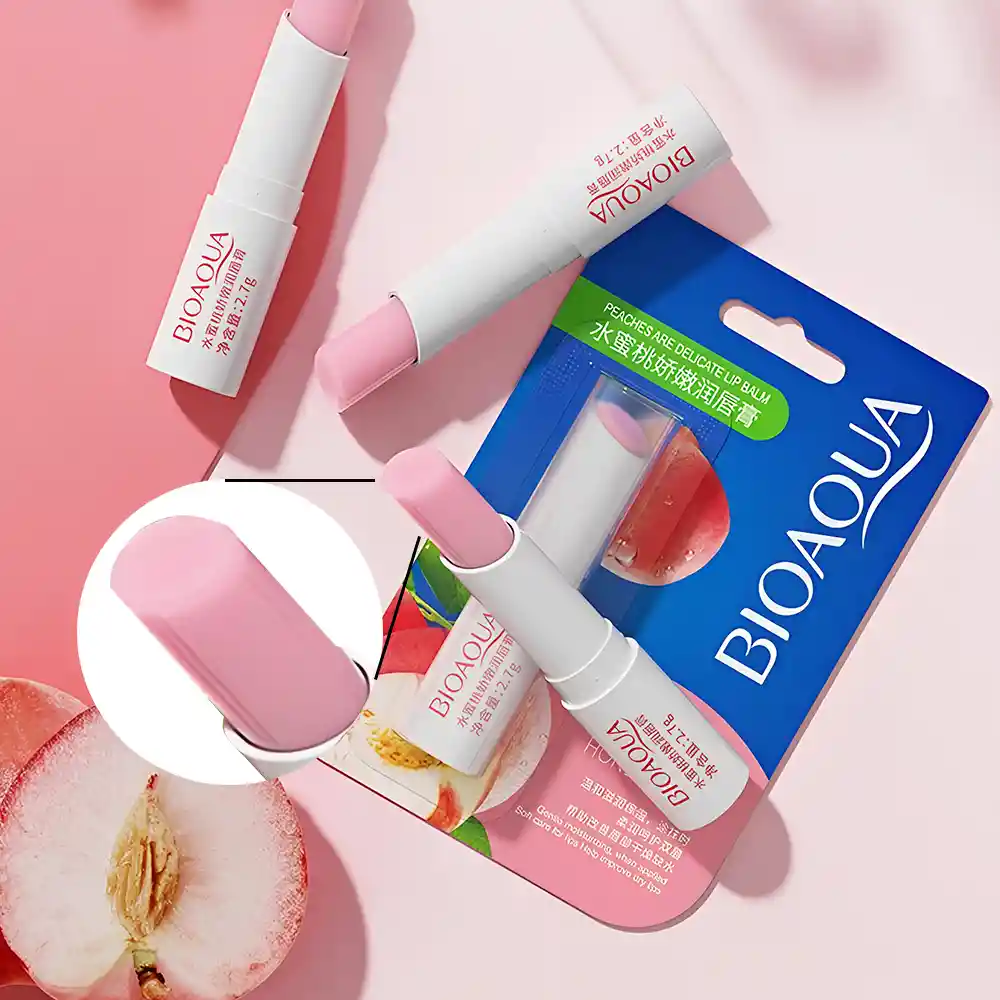 Bálsamo Labial Durazno Bioaqua 🍑 Hidratación Y Suavidad