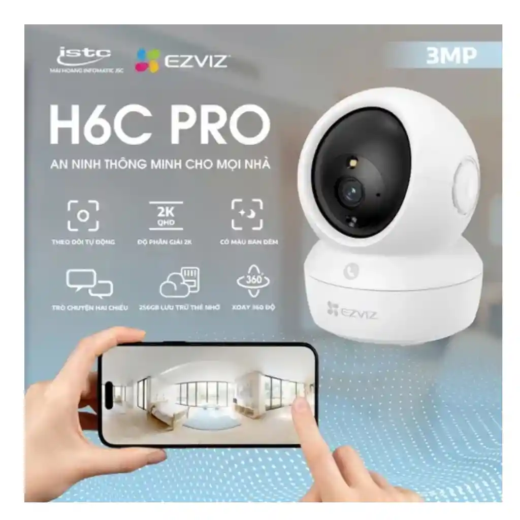 Cámara Ezviz H6c Pro 2k Interior / Visión Nocturna A Color