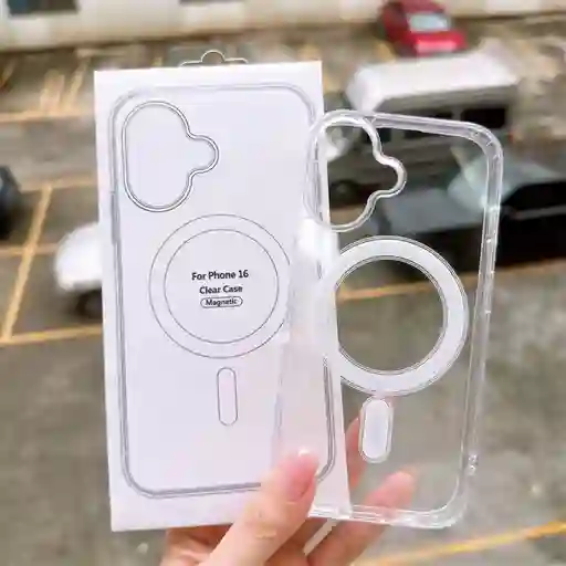 Estuche Transparente Para Carga Magnetica Para Iphone 16