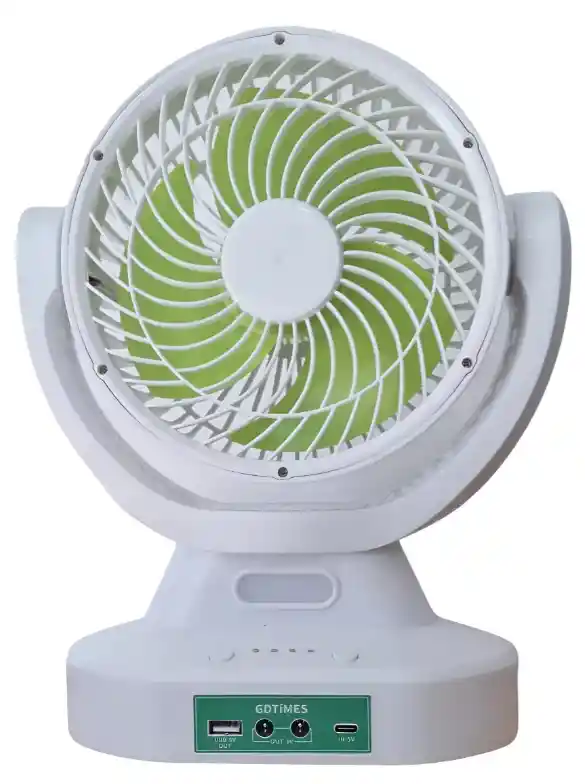 Ventilador Gd-8023 Recargable Panel Solar