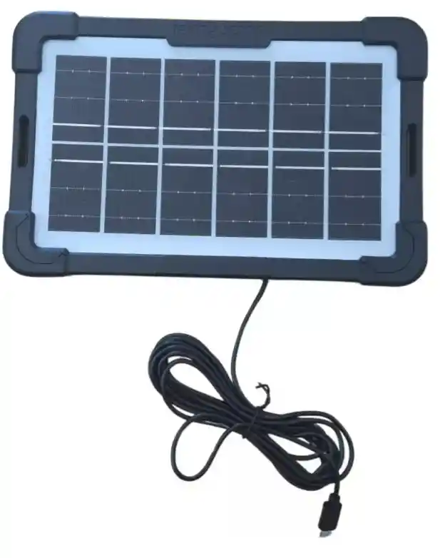 Ventilador Gd-8021 Recargable + Bombillo Led Y Panel Solar