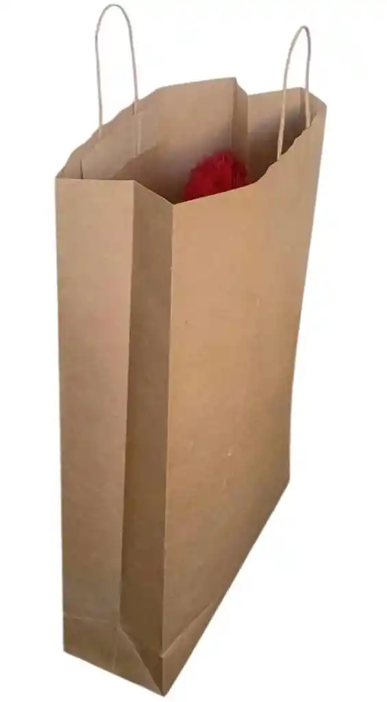 Bolsa Papel Kraft # 15 Con Manija (37x52x12 Cms De Base)