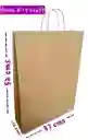 Bolsa Papel Kraft # 15 Con Manija (37x52x12 Cms De Base)