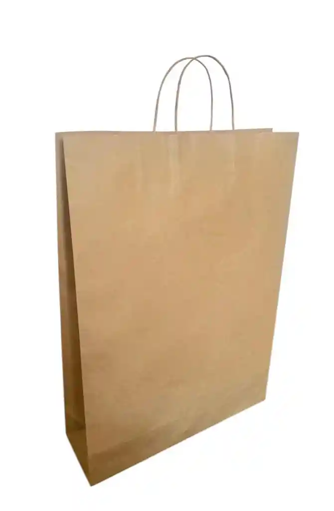 Bolsa Papel Kraft # 15 Con Manija (37x52x12 Cms De Base)