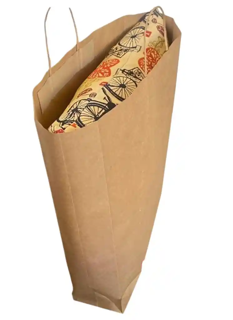 Bolsa Papel Kraft # 15 Con Manija (37x52x12 Cms De Base)