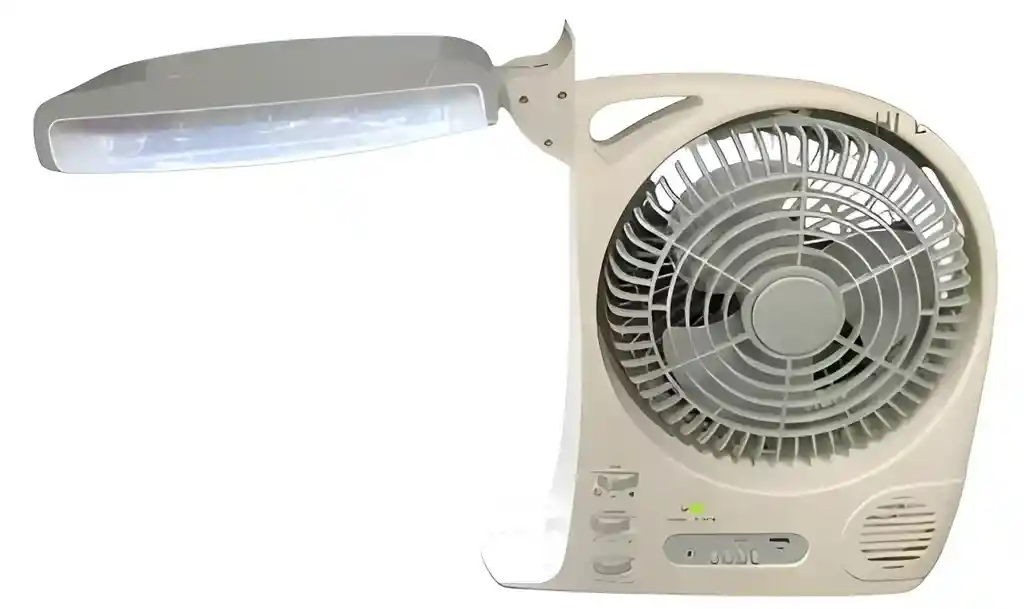Ventilador Recargable Multifuncional Con Panel Solar Gd-8028