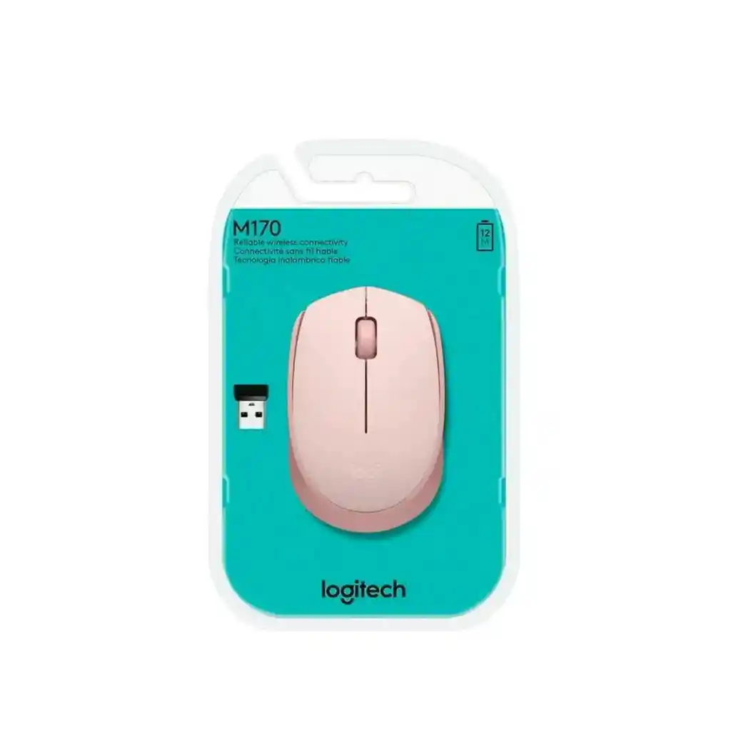 Mouse Logitech M170 Rosado Usb Inalambrico