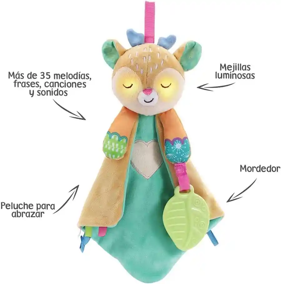 Peluche Interactivo Cervatilla Con Luz Y Chupete Para Bebés