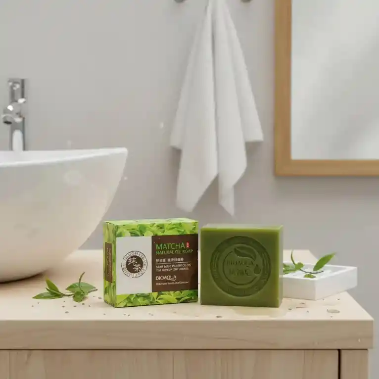 Jabon Facial Artesanal Te Verde Matcha Bioaqua 100gr