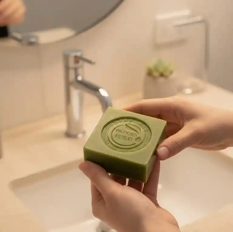 Jabon Facial Artesanal Te Verde Matcha Bioaqua 100gr