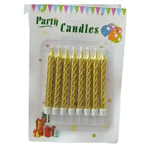 Vela Explendor Troquelada Dorada