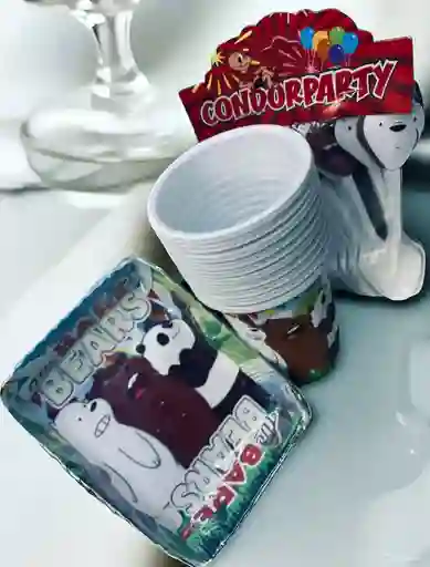 Set De Platos, Vasos Y Cucharas Con Diseño De Escandalosos Para Fiestas Y Piñatas