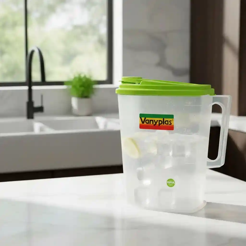 Jarra Plástica De 4 Litros Rectangular Libre De Bpa Vanyplas