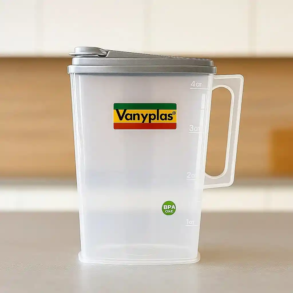 Jarra Plástica De 4 Litros Rectangular Libre De Bpa Vanyplas