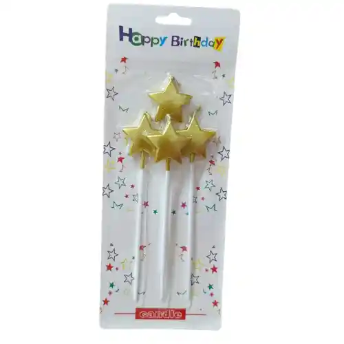 Vela Explendor Estrella Dorada X4und