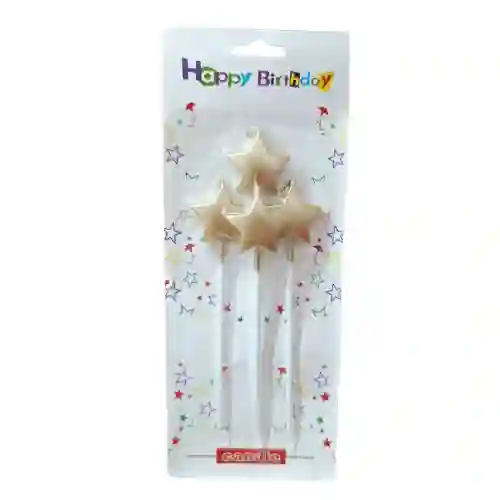 Vela Explendor Estrella Champagne X4und