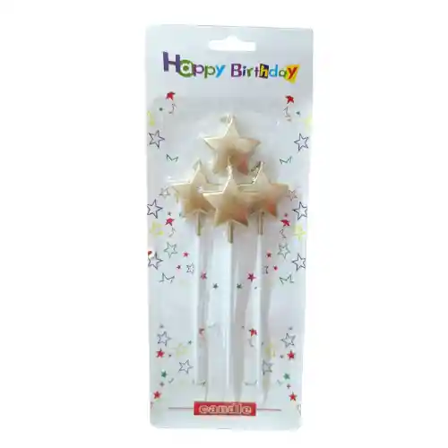 Vela Explendor Estrella Champagne X4und