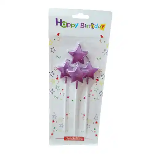 Vela Explendor Estrella Lila X4und