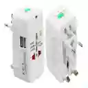 Adaptador Con Cabeza Europea, Entrada Usb Para Viaje Sag24810-32