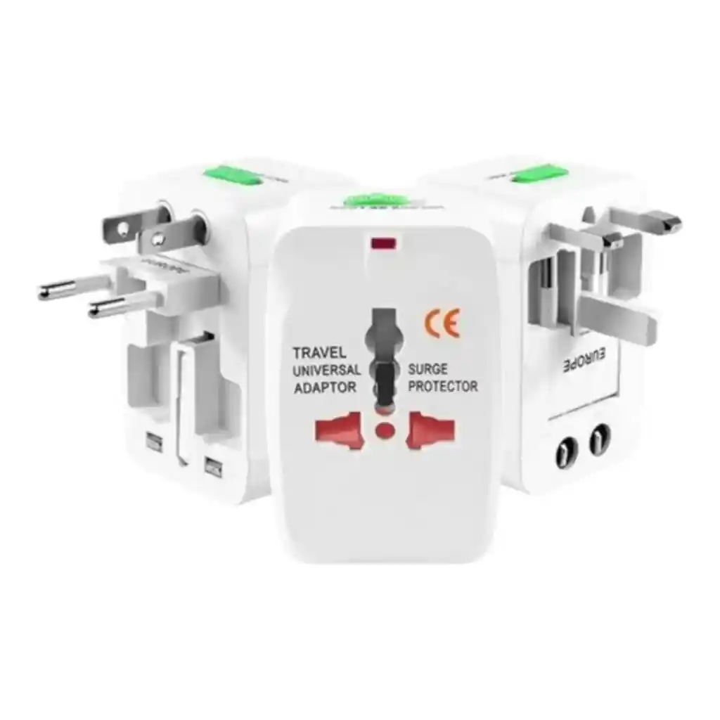 Adaptador Con Cabeza Europea, Entrada Usb Para Viaje Sag24810-32