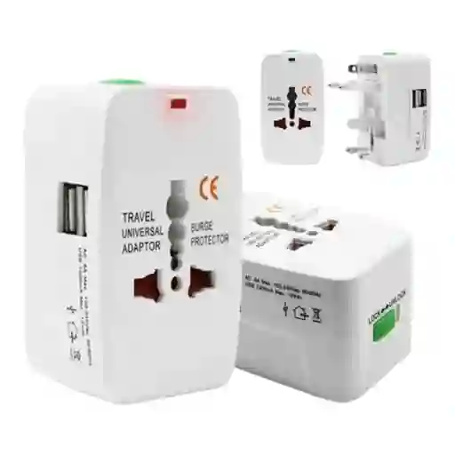 Adaptador Con Cabeza Europea, Entrada Usb Para Viaje Sag24810-32