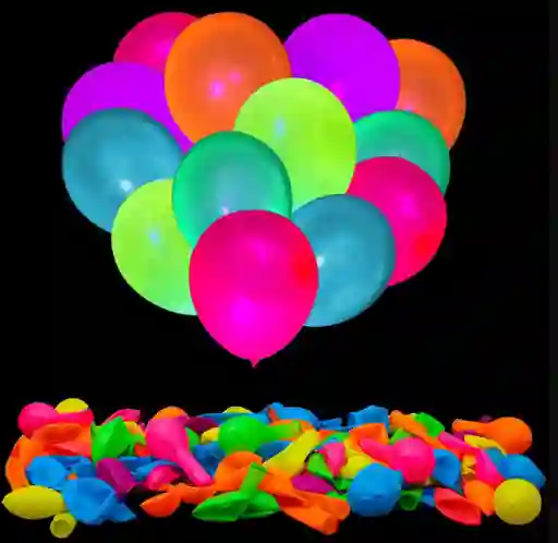 Paquete Por 20 Unidades De Globos Bombas R-12 Colores Neon