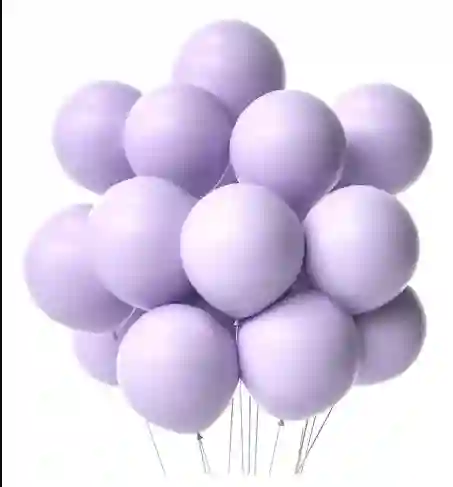 Paquete Por 20 Unidades De Globos Bombas R-12 Color Morado Claro