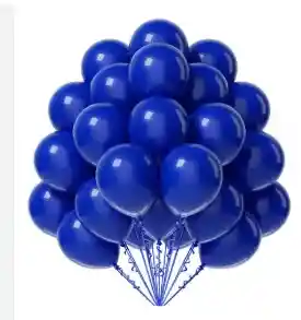Paquete Por 20 Unidades De Globos Bombas R-12 Color Azul Rey