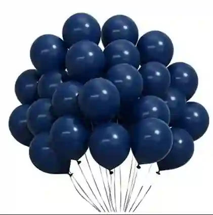 Paquete Por 20 Unidades De Globos Bombas R-12 Color Azul Oscuro