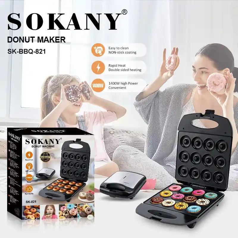 Maquina Para Hacer Donas 12 Donas Sokany Sk821