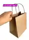 Bolsa Papel Kraft # 5 Con Manija 16x20x12 Cms