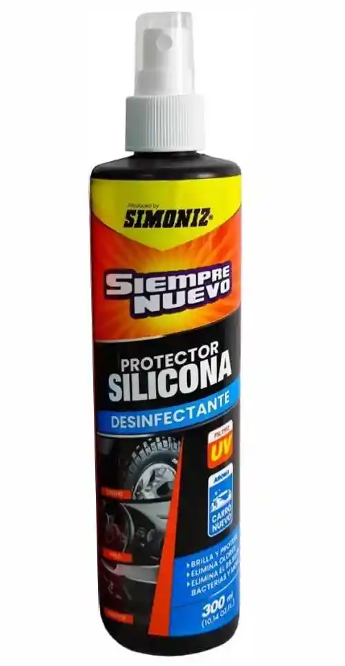 Silicona Simoniz Carro Nuevo Protectora Desinfectante Uv 300 Ml Carro Moto