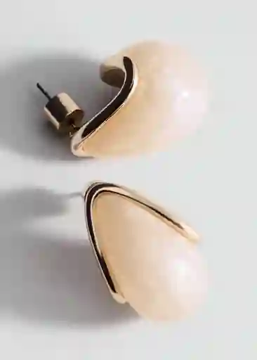 Pendiente Cameron2 Beige Talla 99 Mujer Mango