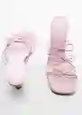 Sandalias Ribbon Malva Talla 37 Mujer Mango