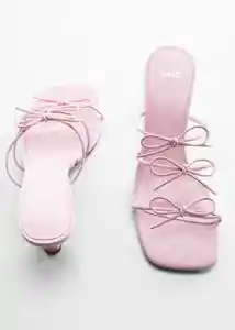 Sandalias Ribbon Malva Talla 37 Mujer Mango