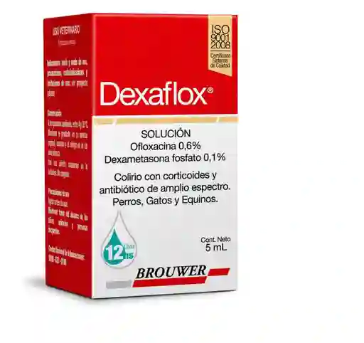 Dexaflox Antibiótico (0.6 %/0.1 %) Solución para Perros-Gatos y Equinos