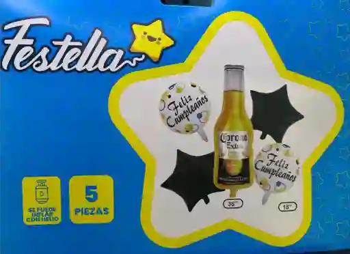 Bombas Globos Por 5 Piezas Diseño Cerveza Corona Para Decoracion De Fiestas Niño O Hombre O Mujer