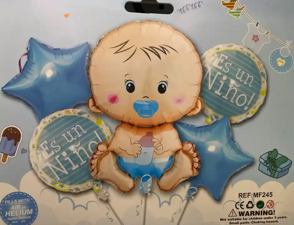 Bombas Globos Por 5 Piezas Diseño Es Un Niño Revelacion De Genero Bebe Para Decoracion De Fiestas Niño O Hombre O Mujer